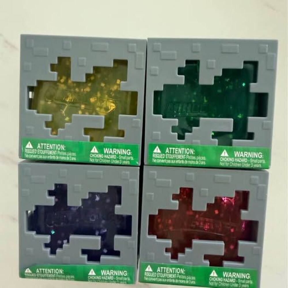 Set of 4 Viral Minecraft Jelly Cube Squishy’s